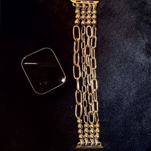 Gold Chain Link Watch Band
